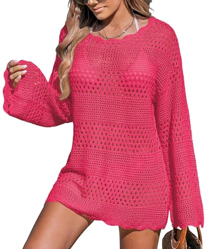 Crochet Vestido de Playa Mujer Moda Diseño Vestido Playero Vestido de Verano Vestidos Tejidos Cover Ups Traje de Baño Ropa Playa Mujer