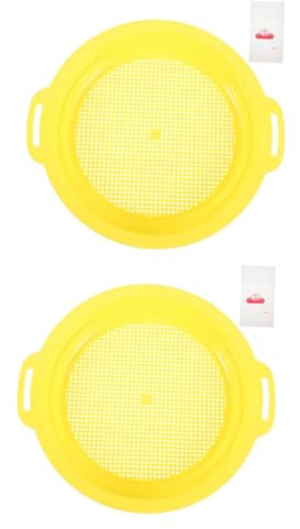 Sosoport 2sets Gold Panning Sifting Pan Beach Mining Sieve Portable Mining Tool for Sand Filter Sieve Easy to Use