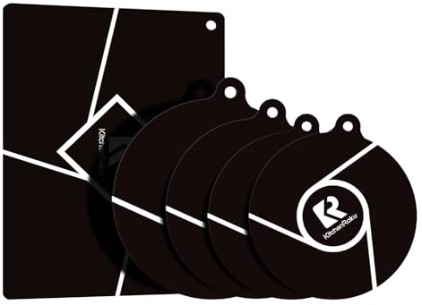 5 Pezzi Copri Piano Induzione, Copri protezione tappetino piano induzione cottura copertura coprifornelli Cucina (2 * 20cm&1 * 24cm&28cm &1 * 26x35cm, Rettangolo & Cerchio)