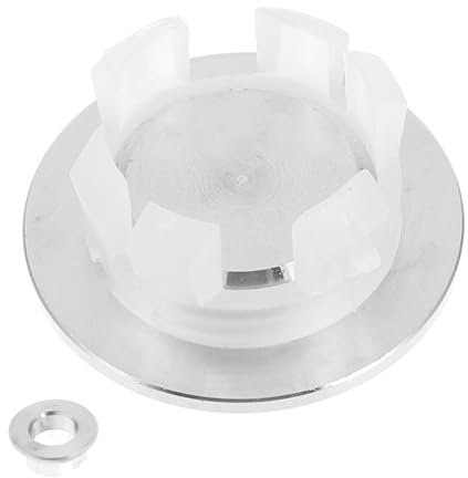 HOMSFOU Stainless Steel Overflow Ring Basin Cover for Bathroom Sink Drain Hole Overflow Trim Ring Fits Kitchen Sink Decorative Cover