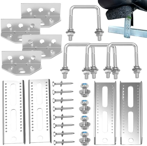 Remorque Pour Petit Bateau, Supports De Couchette Pour Bateau - 4X Couchettes De Remorque De Bateau - Support De Couchette De Remorque De Bateau De 8 Pouces Avec Matériel, Kit De Double Support Pivota