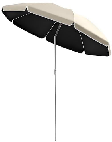 Ombrellone da giardino inclinabile, parasole da spiaggia, UPF 50+, protezione UV, impermeabile, con comoda borsa per il trasporto, per viaggi e tempo libero