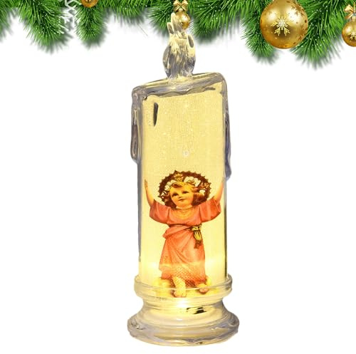 Candela di preghiera a LED senza fiamma, candela devozionale a LED, per preghiera devozionale, cattolica, senza fiamma per la casa cristiana