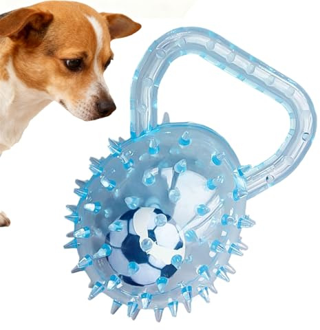Generisch Quietschebälle für Hunde,Welpen Kauspielzeug Mit Griff | Quietschende Hundebälle | Für Anregende Bereicherung, Langeweilebekämpfung, Werfen, Apportieren, Training Und