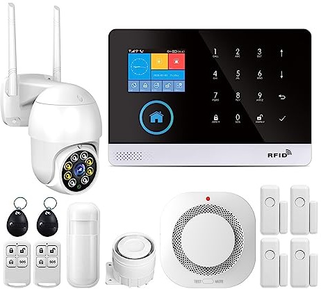 Di Allarme For La Sicurezza Antifurto Domestica WiFi GSM Wireless Tuya Smart House App Control Sistema Di Allarme Completo(R)