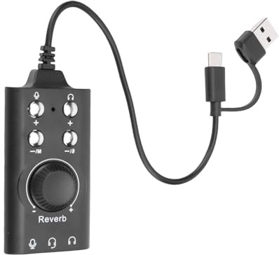 Vikye Carte Son USB, Adaptateur Audio Externe Bluetooth 5.0 vers Prise Jack 3,5 Mm avec Contrôle du Volume, Plug and Play, Aucun Pilote Nécessaire