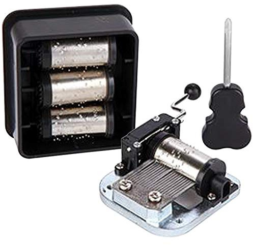 Kikkerland DIY Build Your Own Hand Crank Music Box Mechanical Movement Tool Kit, Custom Songs, Gifts for Music Lovers