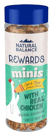 Natural Balance Rewards Minis, Training Treats for Dogs, Chicken, 5.3 oz