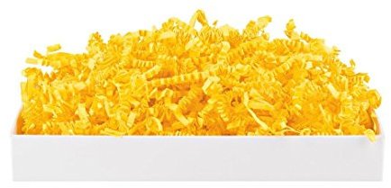 SizzlePak 511, Gelb, gelbes Füllmaterial und Polsterpapier zum Füllen, Polstern, Ausstopfen, Dekorieren von Geschenk-Verpackungen, Deko - 1 kg