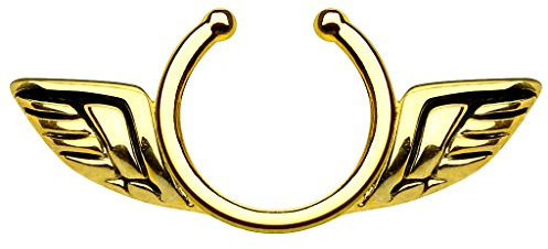 Piercingfaktor Piercing Brustpiercing Intimpiercing Klemmring Engelsflügel Brust Nippel Lippen Nasen Ohr Tragus Helix Intim Hufeisen Septum Ring Schild Tribal Gold