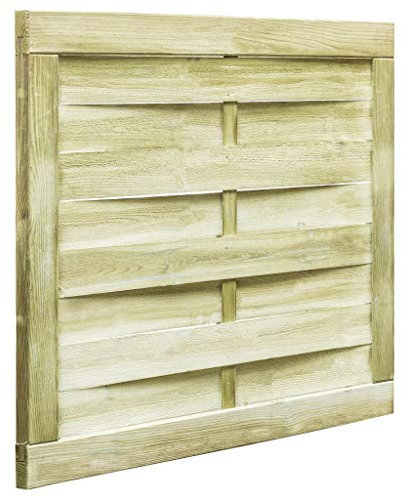 Festnight- Cancello per Steccato, Cancello per Giardino in Legno di Pino Impregnato FSC 100x75 cm