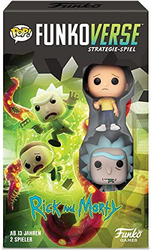 Funko Games Funkoverse - Rick and Morty 2 Packung - (German Language) - Light Strategy Board Game for Children & Adults (Ages 10+) - 2-4 Players - Vinyl-Sammelfigur - Geschenkidee
