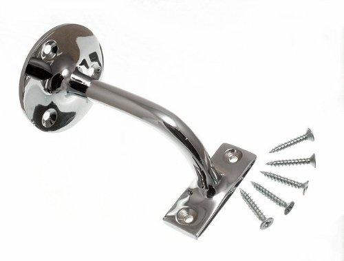 2 x Stair Rail HANDRAIL Brackets 3 75MM Chrome Plated Brass