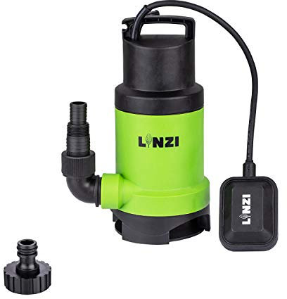 KATSU Tools 400W Portable Submersible Water Pump for Clean and Dirty Water + Float Switch + Quick Connector + 10M Cable, Electric Sump Pump for Garden Pond, Pools, and Ditches