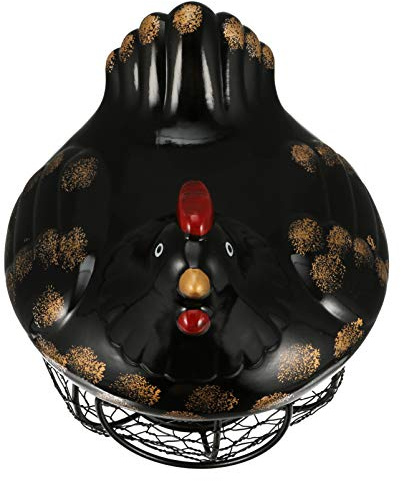BESTonZON 1pc Chicken Design Storage Basket Decorative Egg Holder for Kitchen Home Premium Quality Wrought for Organizing Eggs Enhancing Decor for Housewarming