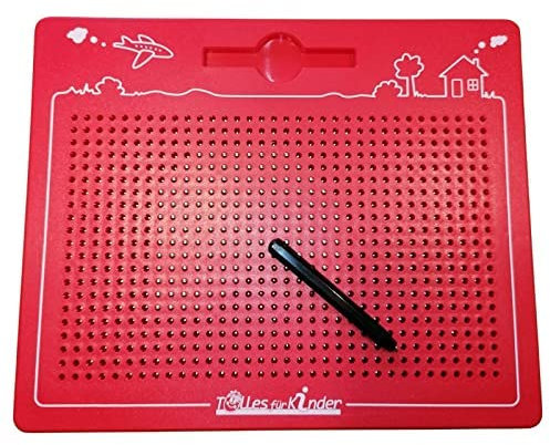 TollesfürKinder Magnetspiel für Kinder - Magnet Zaubertafel mit Kugeln und Stift - Tolle Beschäftigung Kinder ab 3 - Das magische Magnet Spiel für die stressfreie Autofahrt
