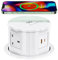 Pop up Sockets for Kitchen Worktops with Wireless Charger, Ohuo Kitchen Hidden Sockets with USB, Desk Power Socket for Office Home, 2.2M Power Cord -White