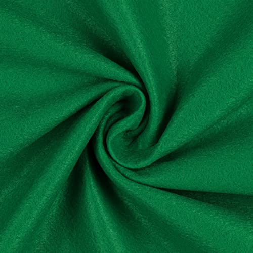 Mondo Tessuti - Tagli di Tessuto Panno Lenci - Feltro 1mm - Disponibile in Diversi Formati e ben 60 Colori (50X70CM, VERDE CHIARO)