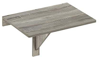 Furinno Hermite Klapptisch zur Wandmontage, französische Eiche