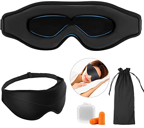 Masque de Nuit Sommeil 3D Zero Pression Occultant pour Hommes & Femmes