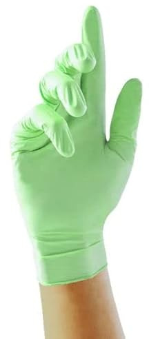 Ink Jungle Green Nitrile GP0042 GP0043 GP0044 GP0045 Examination Nitrile Gloves - Multipurpose, Powder Free and Latex Free Disposable Gloves, Box of 100 Gloves, Green (Medium)