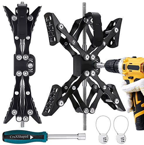 X-förmiger Unterlegkeil Stabilisator Wagenheber RV Camper Zubehör für Reiseanhänger – Paar – geeignet für Bohrmaschine