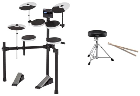 Roland TD-02K V-Drums | Kompaktes elektronisches Drumkit-bundle mit DAP-2X V-Drums-Zubehörpaket