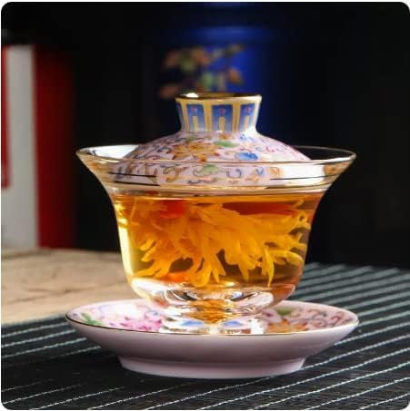 Tazza da tè Tazza da tè cinese Zuppiera con infusore for tè Tazza da tè set regalo tazze da tè in vetro Tazza di porcellana tazze da tè floreali Zuppiera con infusore for tè 3 ( Color : Glass tureen.