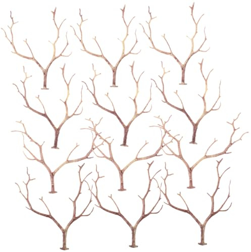 PRETYZOOM Branches Artificielles en Plastique Résistantes à la Déformation Fissures de Bois de Cerf Décorations Simples et Chic Maison 12pcs