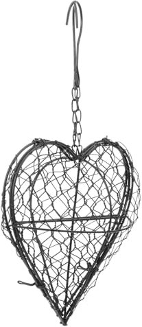 BESPORTBLE Blumenkorb Aus Eisen Hängender Blumenkorb Herzförmige Pflanztöpfe Hängender Pflanzenhalter Wandhalter Für Luftpflanzen Pflanzendekor Saftige Wandpflanzgefäße Blumenstand Haushalt