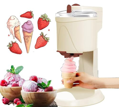 JJENXYYDS Milkshake Ice Cream Mixer,Frozen Fruit Ice Cream Maker,Simple Easy to Clean Ice Cream Maker Dispenser for Dessert Yoghurt Cone Home