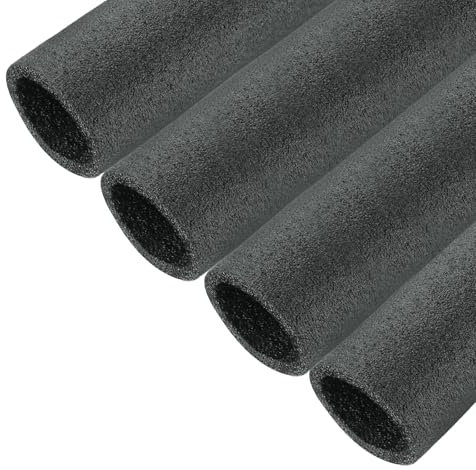 sourcing map Rohrisolierung, Schaumstoffrohr, Rohrummantelung, 60 mm Innendurchmesser, 80 mm Außendurchmesser, 91 cm, Gefrierschutz für Kupferrohre, Schwarz, 4 Stück