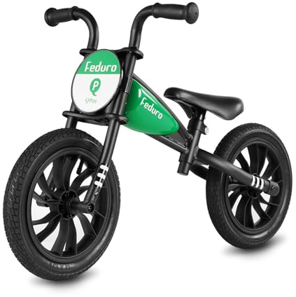 QPLAY Bici per bambini per ragazzi e ragazze dai 3 ai 6 anni, bici a spinta da 30,5 cm, senza pedale, con sedile regolabile, idea regalo giocattolo