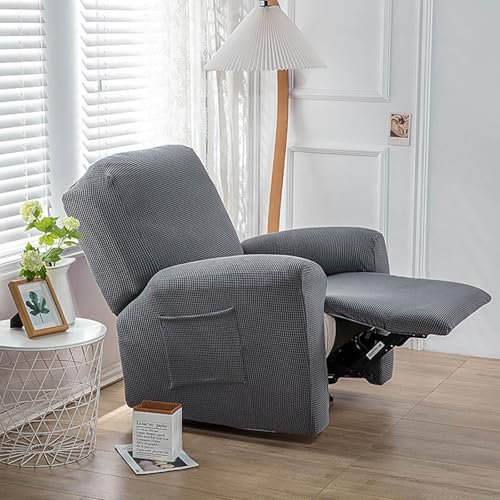 Morbuy Stretchhusse für Relaxsessel Komplett Sesselbezug, Wasserdicht Stretch Relaxsessel Bezüge Elastisch Sesselschoner für Fernsehsessel Liege Sessel für Kinder, Haustiere (Dunkelgrau)