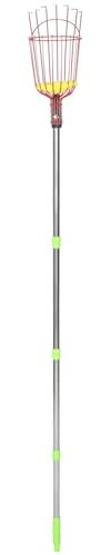 Toddmomy Cueilleur Darbres Fruitiers Réglable avec Perche Extensible Et Panier pour Ramasseur De Fruits