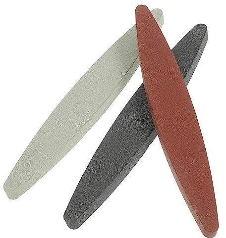 Amosfun 3pcs Sharpener Whetstone 230mm for Garden Tools Kitchen Sharpener Scissor Sharpening Stone