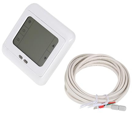 Vaguelly Programmable Intelligent Temperature Controller for Floor Heating Systems Touch Screen Thermostat with Ntc Sensor Compact Design Versatile Scheduling Options Easy Installation