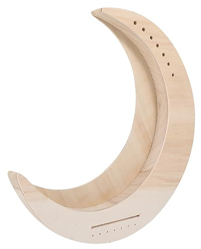 Leierharfe mit 7 Saiten, Mondförmiges Holzinstrument mit Metall | Beige, Rundliche Kanten, Tragbar, Kreatives Design, für Einsteiger Geeignet, Klarer Klang