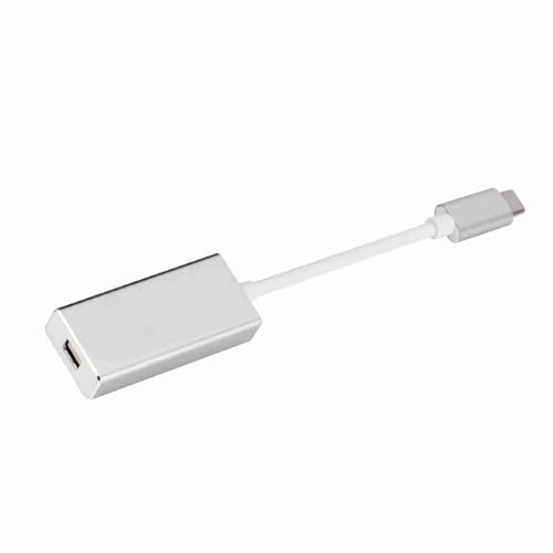Dpofirs Convertisseur USB C vers Mini, Technologie de Transmission 4K HD, Adaptateur de Type C vers Mini DisplayPort pour (Silver)