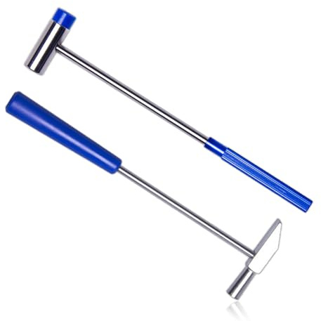 Mini Hammer,2Pcs Dual Head Plastic & Metal Small Mallet,Multifunc Mallet with Hard Tips,Portable Dual-Surface Pin Hammer for Jewelry Making,Watch Repair,Handcrafts,Instruments,Woodworking,DIY Crafts