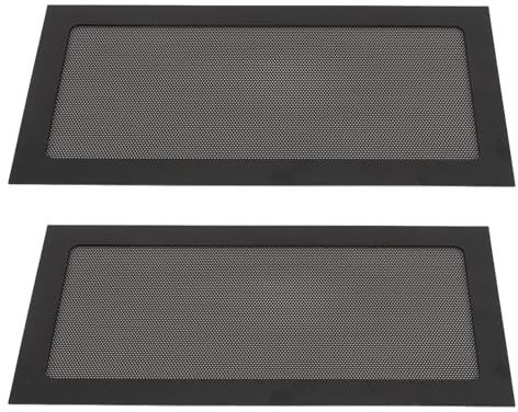 Jeffergarden 2st PC-dammfilter Magnetisk PVC Mesh Fläktkåpa 120x240mm Ventilationsskärm Enkel Installation Brusreducering för Stationär Datorfodral Kylventiler (Svart)
