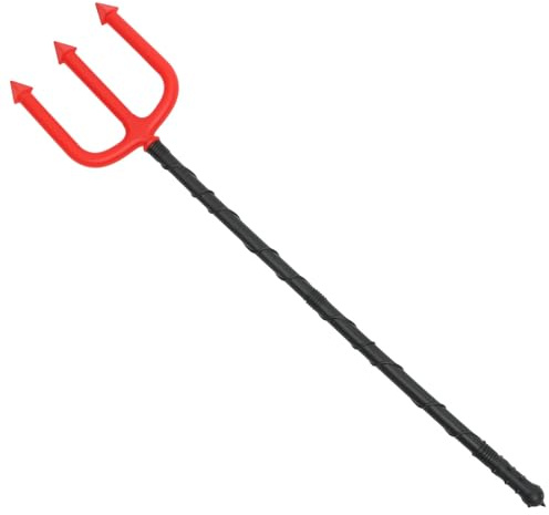 iplusmile Fourche à Pitch Diable Rouge en Plastique Légère et Résistante pour Costume Halloween et Accessoires de Cosplay Démon