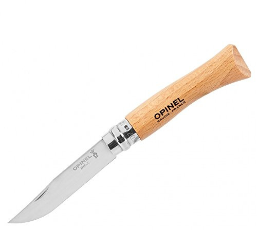 Opinel 7 INOX buk • Couteau de Poche Pliant Outdoor D'extérieur EDC • Longueur Totale: 180mm • PTM-FR.