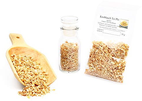 Gerösteter Knoblauch Toi Phi | Knoblauchgranulat geröstet perfekt als Salat Topping und zum Braten und Grillen | 30g