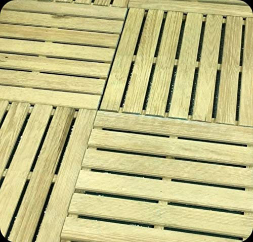 Piastrella da esterno mattonella pavimento cm 50x50 giardino in pino impregnato