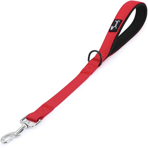 PETTOM Kurze Hundeleine Nylon Flexi Joggingleine, Kurzhalter Hund mit Gepolsterten Griff, Kurzführer für Große Mittlere und Kleine Hund