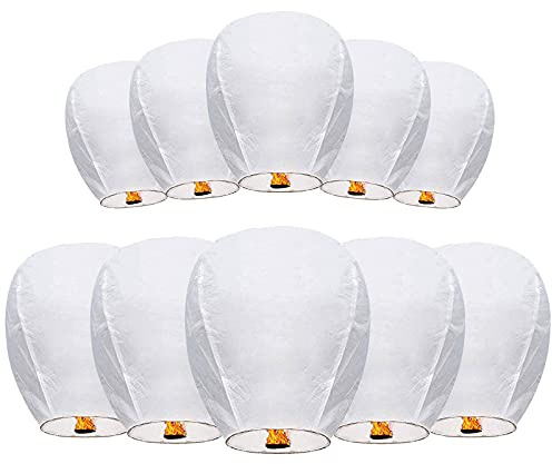 Linternas chinas del cielo respetuoso con el medio ambiente, 100% biodegradable, para desear, boda, fiesta de cumpleaños (10)