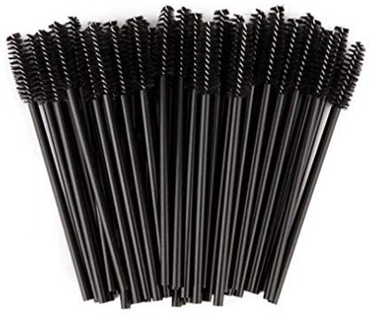 PROFICO 200 Stück Wimpernbürsten Einweg Wimpern Bürste Wimpernbürstchen Set Mascara Bürste Mascara Applicator Wimpernbürste für Wimpernverlängerung Schwarz