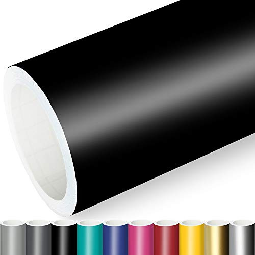 Actinium® Klebefolie 7€/m² Schwarz Matt | 5m x 0,63m selbstklebende matte Folie | Möbelfolie selbstklebend Küchenfolie Plotterfolie