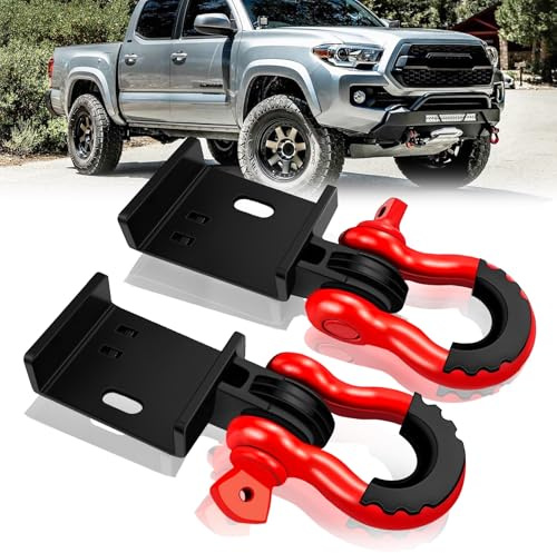 VONLX Soporte de gancho de remolque frontal Demon con grilletes de 3/4 pulgadas para Toyota Tacoma 2009-2023